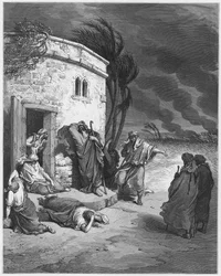 Gustave Doré Bible : Job apprenant sa ruine